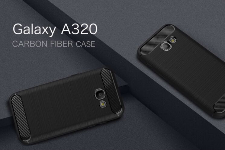 Защитный чехол UniCase Carbon для Samsung Galaxy A3 2017 (A320) - Gray: фото 2 из 10