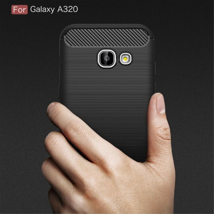 Захисний чохол UniCase Carbon для Samsung Galaxy A3 2017 (A320) - Gray: фото 4 з 10