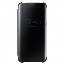 Чехол Clear View Cover для Samsung Galaxy S7 edge (G935) EF-ZG935CBEGRU - Black: фото 1 из 7