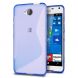 Силіконовий (TPU) чохол Deexe S Line для Microsoft Lumia 650 - Blue (382305L). Фото 1 з 6