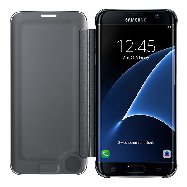Чохол Clear View Cover для Samsung Galaxy S7 edge (G935) EF-ZG935CFEGRU - Black: фото 3 з 7