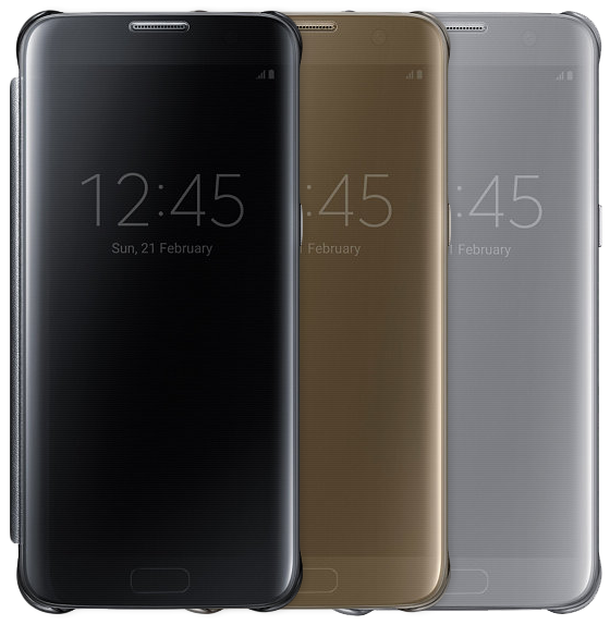 Чехол Clear View Cover для Samsung Galaxy S7 edge (G935) EF-ZG935CBEGRU - Black: фото 4 из 7