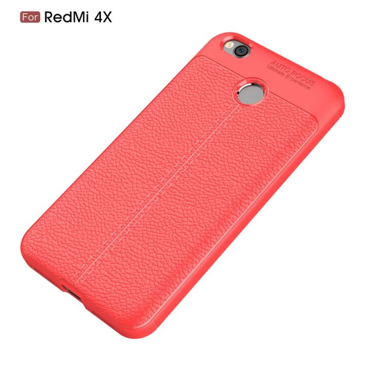 Защитный чехол Deexe Leather Cover для Xiaomi Redmi 4X - Red: фото 2 из 12