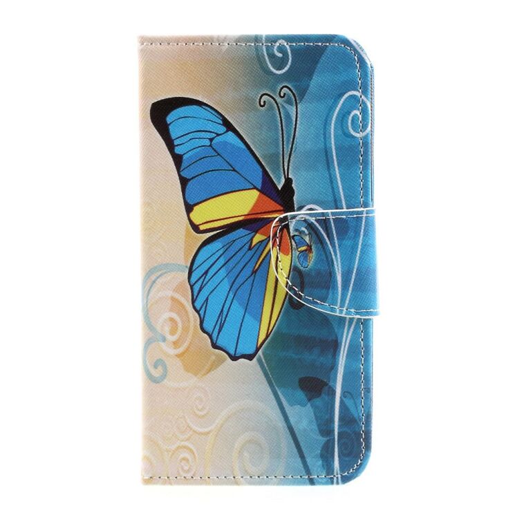 Чехол-книжка Deexe Color Wallet для Huawei Y3 2017 - Blue Butterfly: фото 1 из 6