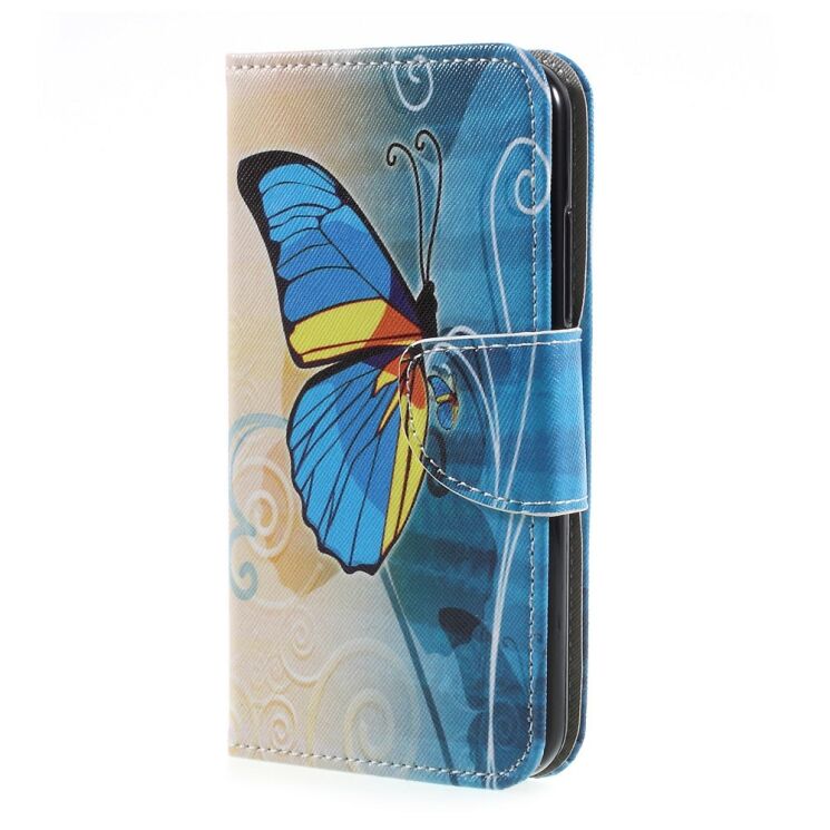 Чохол-книжка Deexe Color Wallet для Huawei Y3 2017 - Blue Butterfly: фото 2 з 6