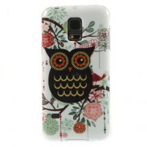Силиконовая накладка Deexe Owl Pattern для Samsung S5 mini (G800) - Cute Owl: фото 1 из 6