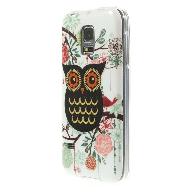 Силиконовая накладка Deexe Owl Pattern для Samsung S5 mini (G800) - Cute Owl: фото 3 из 6
