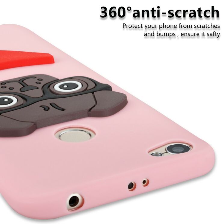 Силиконовый чехол Deexe Puppy 3D Series для Xiaomi Redmi Note 5A Prime - Pink: фото 2 из 6