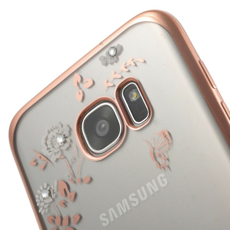 Силиконовый (TPU) чехол Deexe Shiny Cover для Samsung Galaxy S7 Edge (G935) - Rose Gold: фото 5 из 7