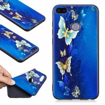 Силіконовий (TPU) чохол UniCase Color Style для Huawei Honor 9 Lite - Blue Butterfly: фото 1 з 8