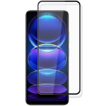 Защитное стекло AMORUS Full Glue Tempered Glass для Xiaomi Poco X5 Pro / Redmi Note 12 Pro 5G - Black: фото 1 из 9