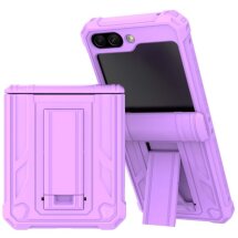Захисний чохол Deexe Hybrid Kickstand для Samsung Galaxy Flip 5 - Light Purple: фото 1 з 6