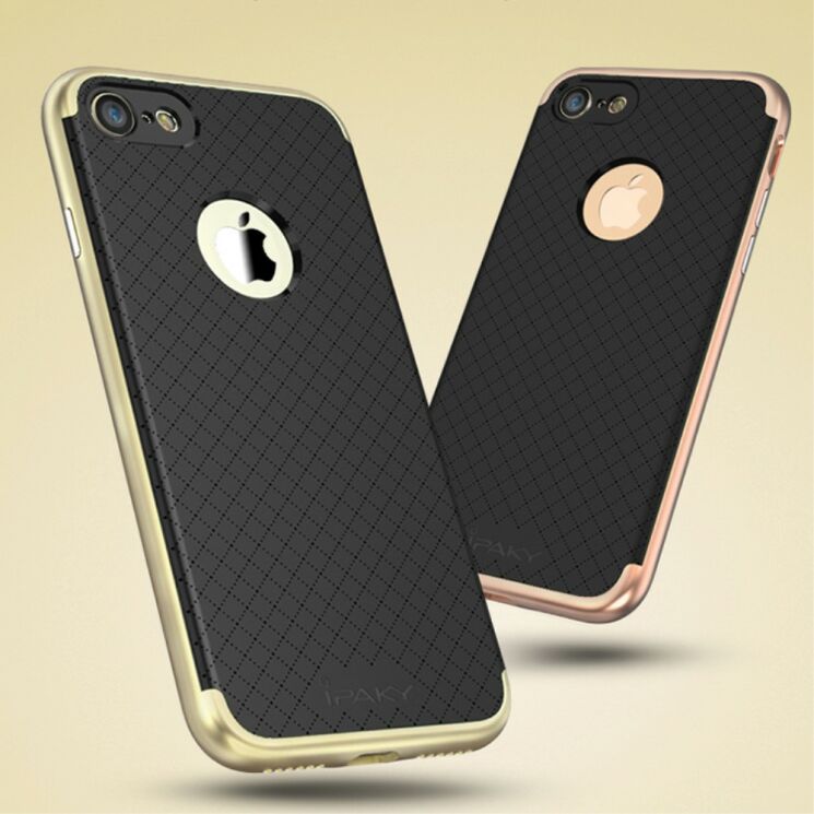 Защитный чехол IPAKY Hybrid Cover для iPhone 7 - Gold: фото 2 из 8