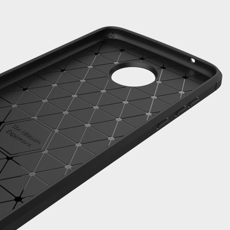 Захисний чохол UniCase Carbon для Motorola Moto Z2 Play - Black: фото 5 з 8