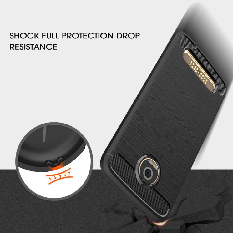 Защитный чехол UniCase Carbon для Motorola Moto Z2 Play - Black: фото 8 из 8