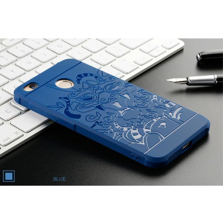 Захисний чохол UniCase Dragon Style для Xiaomi Redmi 4X - Blue: фото 2 з 4