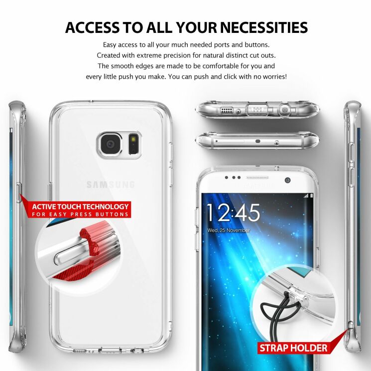 Защитная накладка RINGKE Fusion для Samsung Galaxy S7 edge (G935) - Transparent: фото 5 из 7