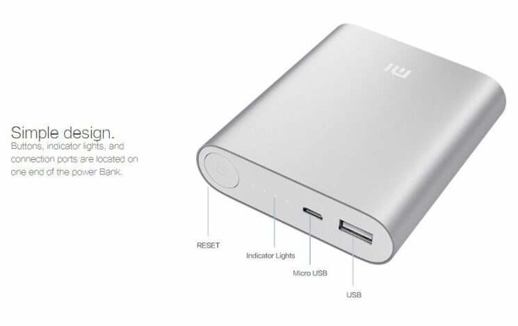 Внешний аккумулятор Xiaomi Mi Power Bank 10400 mAh - Silver: фото 14 из 16