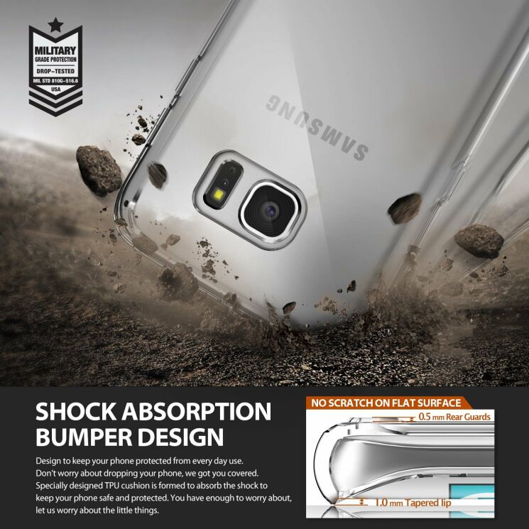 Защитная накладка RINGKE Fusion для Samsung Galaxy S7 edge (G935) - Transparent: фото 7 из 7