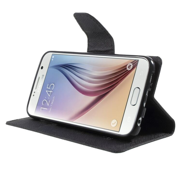 Чохол Mercury Fancy Diary для Samsung Galaxy S6 (G920) - Black: фото 3 з 11