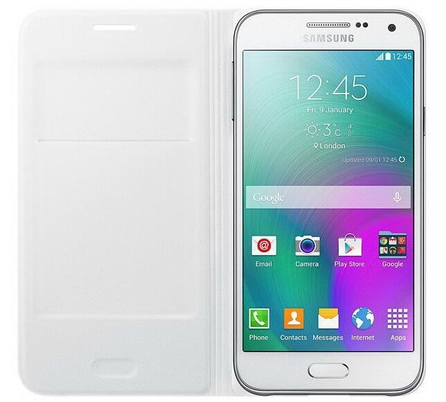 Чехол Flip Wallet для Samsung Galaxy E5 (E500) EF-WE500BWEGRU - White: фото 3 из 5