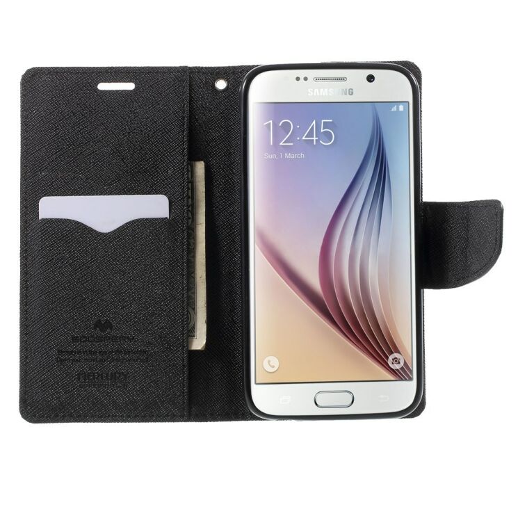 Чехол Mercury Fancy Diary для Samsung Galaxy S6 (G920) - Black: фото 5 из 11