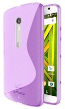 Силиконовая накладка Deexe S Line для Motorola Moto X Play - Violet: фото 1 з 3
