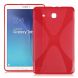 Силиконовая накладка Deexe X-Shaped для Samsung Galaxy Tab E 9.6 (T560/561) - Red (100203R). Фото 1 из 7