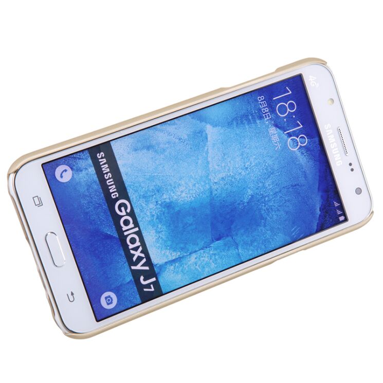 Пластиковая накладка NILLKIN Frosted Shield для Samsung Galaxy J7 (J700) - Gold: фото 4 из 14