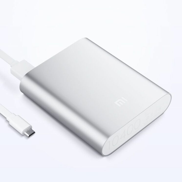 Внешний аккумулятор Xiaomi Mi Power Bank 10400 mAh - Silver: фото 3 из 16