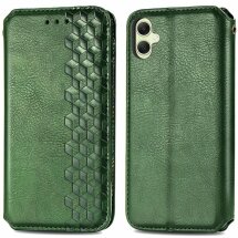 Чехол Deexe Rhombus Wallet для Samsung Galaxy A05 (A055) - Green: фото 1 из 6