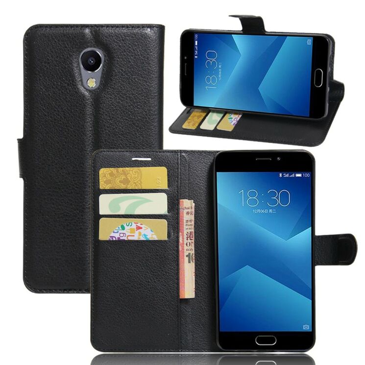 Чохол-книжка Deexe Wallet Style для Meizu M5 Note - Black: фото 1 з 6