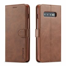 Чехол LC.IMEEKE Wallet Case для Samsung Galaxy S10 (G973) - Brown: фото 1 из 15