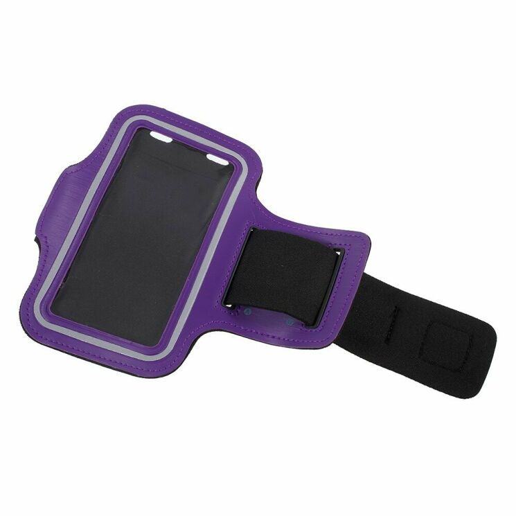 Чехол на руку Deexe Running Sports для смартфонов шириной до 67мм - Purple: фото 3 из 3