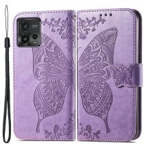 Чохол UniCase Butterfly Pattern для Motorola Moto G72 - Light Purple: фото 1 з 8