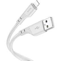 Кабель Hoco X97 Crystal Color USB to Lightning (2.4A, 1m) - Light Gray: фото 1 з 3