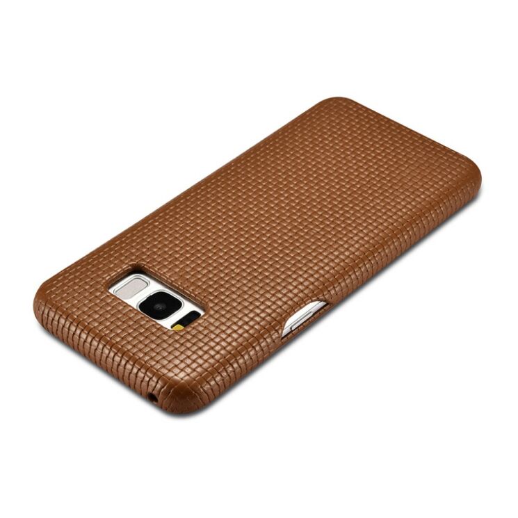 Кожаный чехол-книжка ICARER Woven Pattern для Samsung Galaxy S8 (G950) - Brown: фото 12 из 12