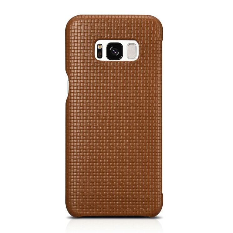 Кожаный чехол-книжка ICARER Woven Pattern для Samsung Galaxy S8 (G950) - Brown: фото 5 из 12