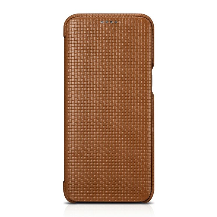 Кожаный чехол-книжка ICARER Woven Pattern для Samsung Galaxy S8 (G950) - Brown: фото 4 з 12