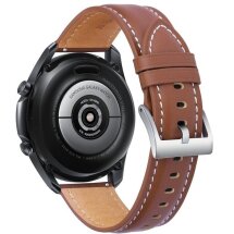 Шкіряний ремінець Deexe Genuine Leather для годинників з шириною кріплення 20мм - Dark Brown: фото 1 з 2