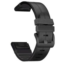 Шкіряний ремінець UniCase Leather Strap для годинників Garmin з кріпленням Quick Fit 22mm - Black: фото 1 з 4