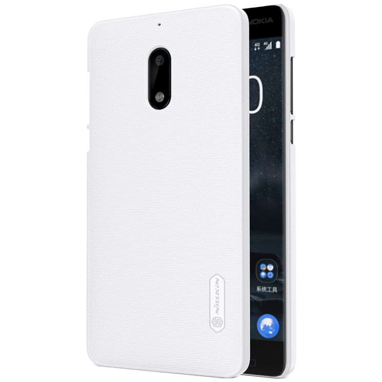 Пластиковый чехол NILLKIN Frosted Shield для Nokia 6 - White: фото 1 из 14