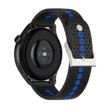 Ремінець Deexe Sport Style для годинників з шириною кріплення 22 мм - Black / Blue: фото 1 з 11