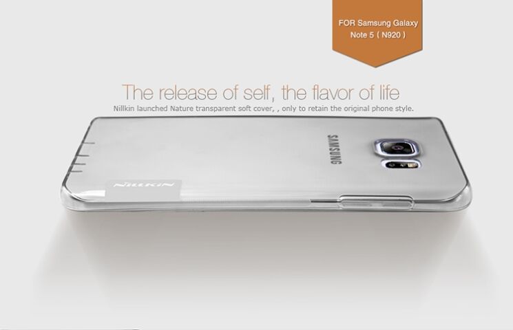 Силиконовая накладка NILLKIN Nature TPU для Samsung Galaxy Note 5 (N920) - Gray: фото 9 з 17