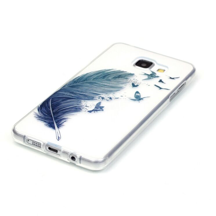 Силіконовий (TPU) чохол Deexe Pretty Glossy для Samsung Galaxy A5 2016 (A510) - Feather Pattern: фото 3 з 4