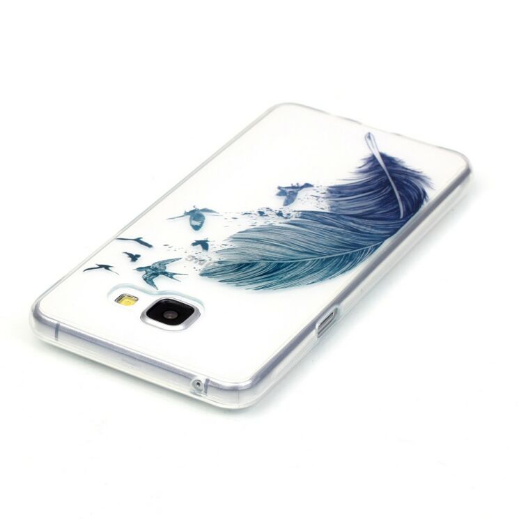 Силиконовый (TPU) чехол Deexe Pretty Glossy для Samsung Galaxy A5 2016 (A510) - Feather Pattern: фото 4 из 4