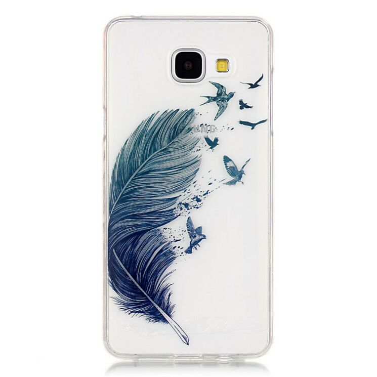 Силіконовий (TPU) чохол Deexe Pretty Glossy для Samsung Galaxy A5 2016 (A510) - Feather Pattern: фото 2 з 4
