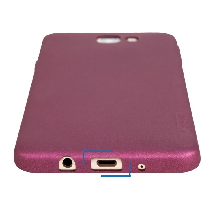 Силіконовий (TPU) чохол X-LEVEL Matte для Samsung Galaxy J5 Prime - Wine Red: фото 6 з 14