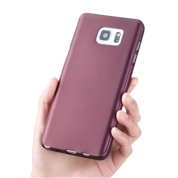 Силіконовий (TPU) чохол X-LEVEL Matte для Samsung Galaxy Note 5 - Wine Red: фото 5 з 7
