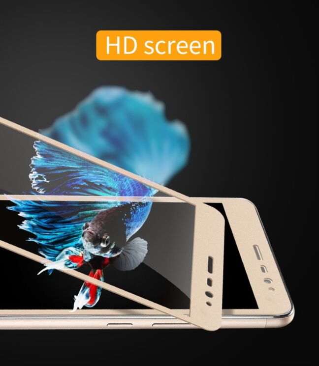 Защитное стекло LENUO CF Full Screen для Xiaomi Redmi Note 3 Pro Special Edition - Gold: фото 11 из 12